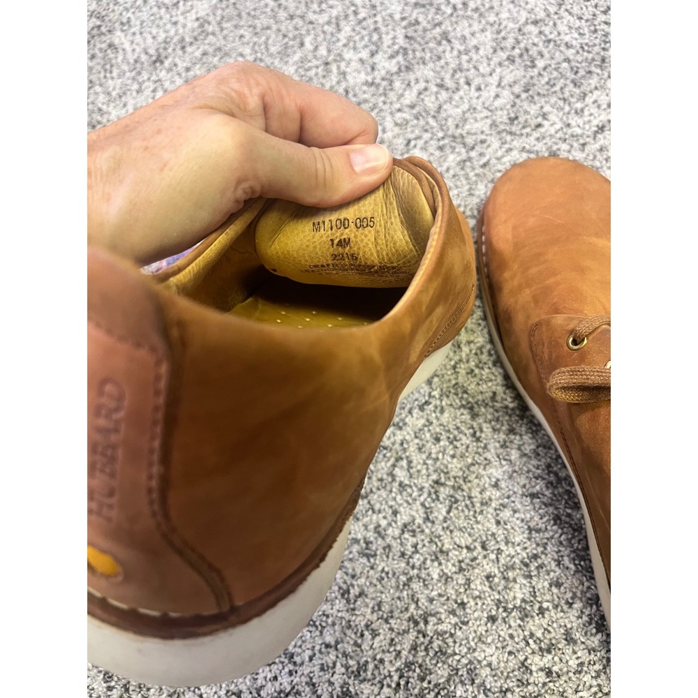 Samuel Hubbard Free Mens 14W Tan Nubuck Leather Shoes Vibram Sole Comfort Oxford - Picture 5 of 10